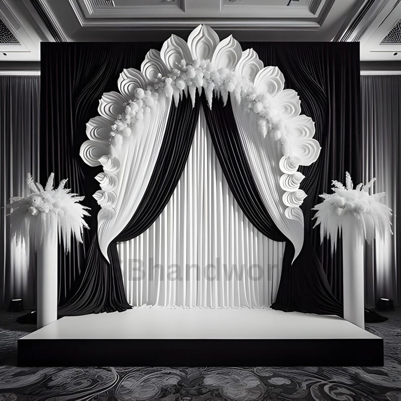 Black & White Digital Photography Backdrop | Modern Photo Background ...