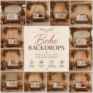 Boho Sofa Backdrop PNG | Rustic Wedding Chair Background