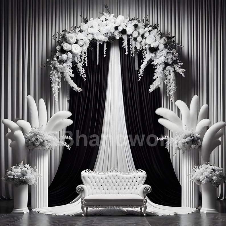 Black & White Digital Photography Backdrop | Modern Photo Background ...