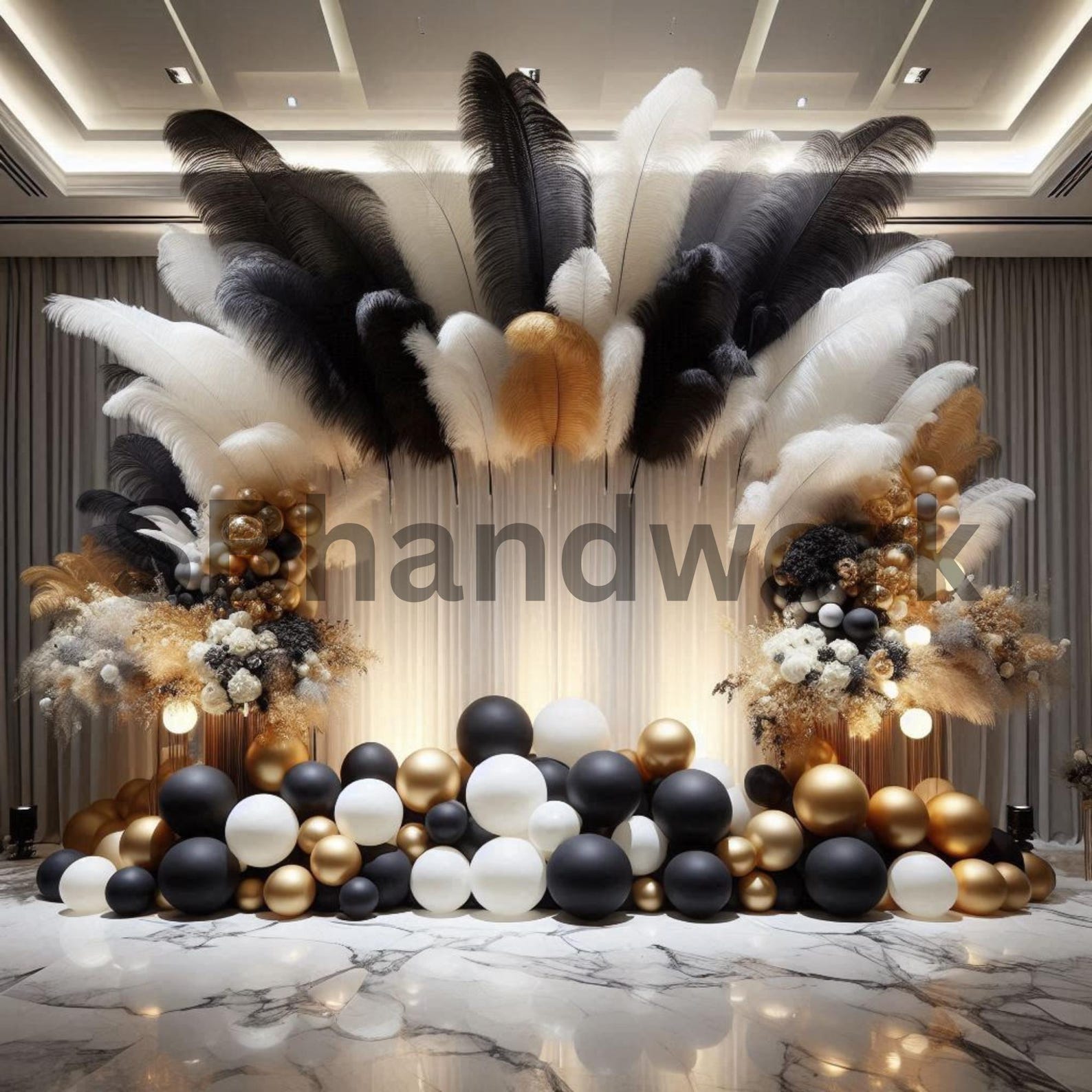Black and White Photography Backdrop: Modern Studio Design (digital ...