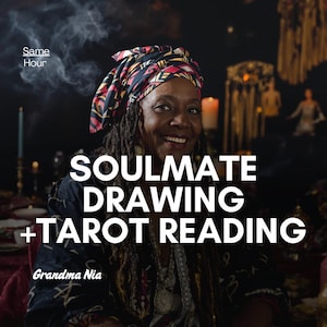 SAME HOUR Psychic Soulmate Drawing and Tarot Reading – Future Partner Sketch, Twin Flame Portrait, Love Insight and Spiritual Guidance