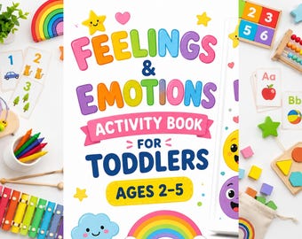 Libro de actividades sobre sentimientos y emociones para niños pequeños / Cuaderno de trabajo imprimible para preescolar (de 2 a 5 años) / PDF de ejercicios de trazo y correspondencia para el desarrollo socioemocional
