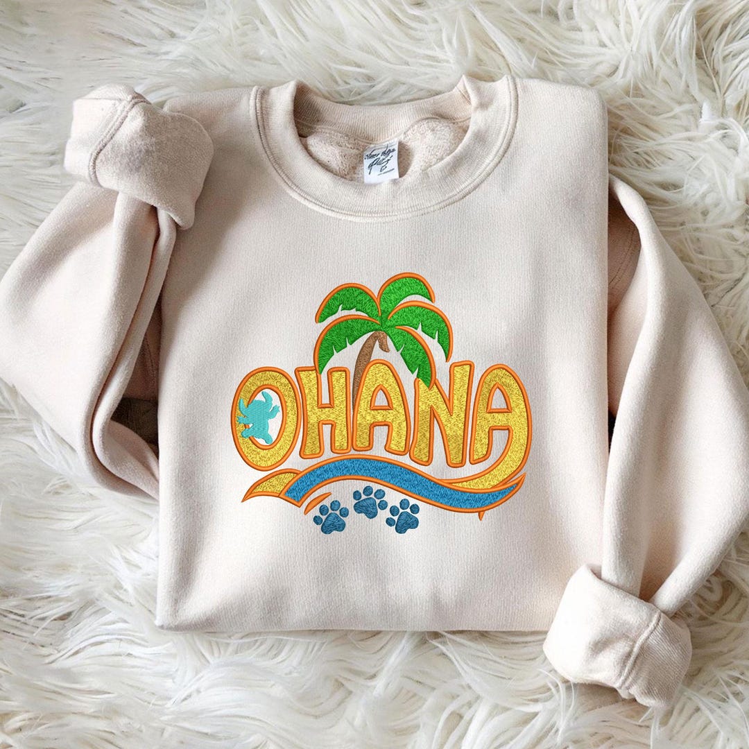 Ohana Embroidery Design, Tropical Coconut Tree Machine Embroidery ...