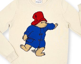 Adult Paddington Bear Sweater, Classic Paddington Pullover, Red
