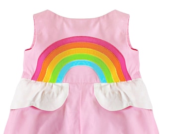 Pink Rainbow Bubble Romper