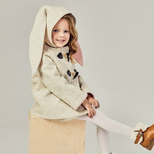 Merino Wool Bunny Toggle Coat