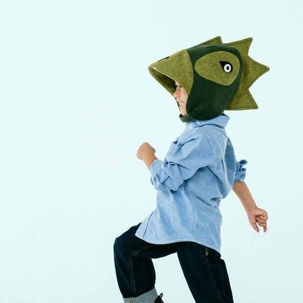 Dinosaur Hat// Kids Dino Hat// Boys Winter Hat// Handmade Childrens Dinosaur Hat// Green Dinosaur Winter Hat for Kids// Boys Halloween