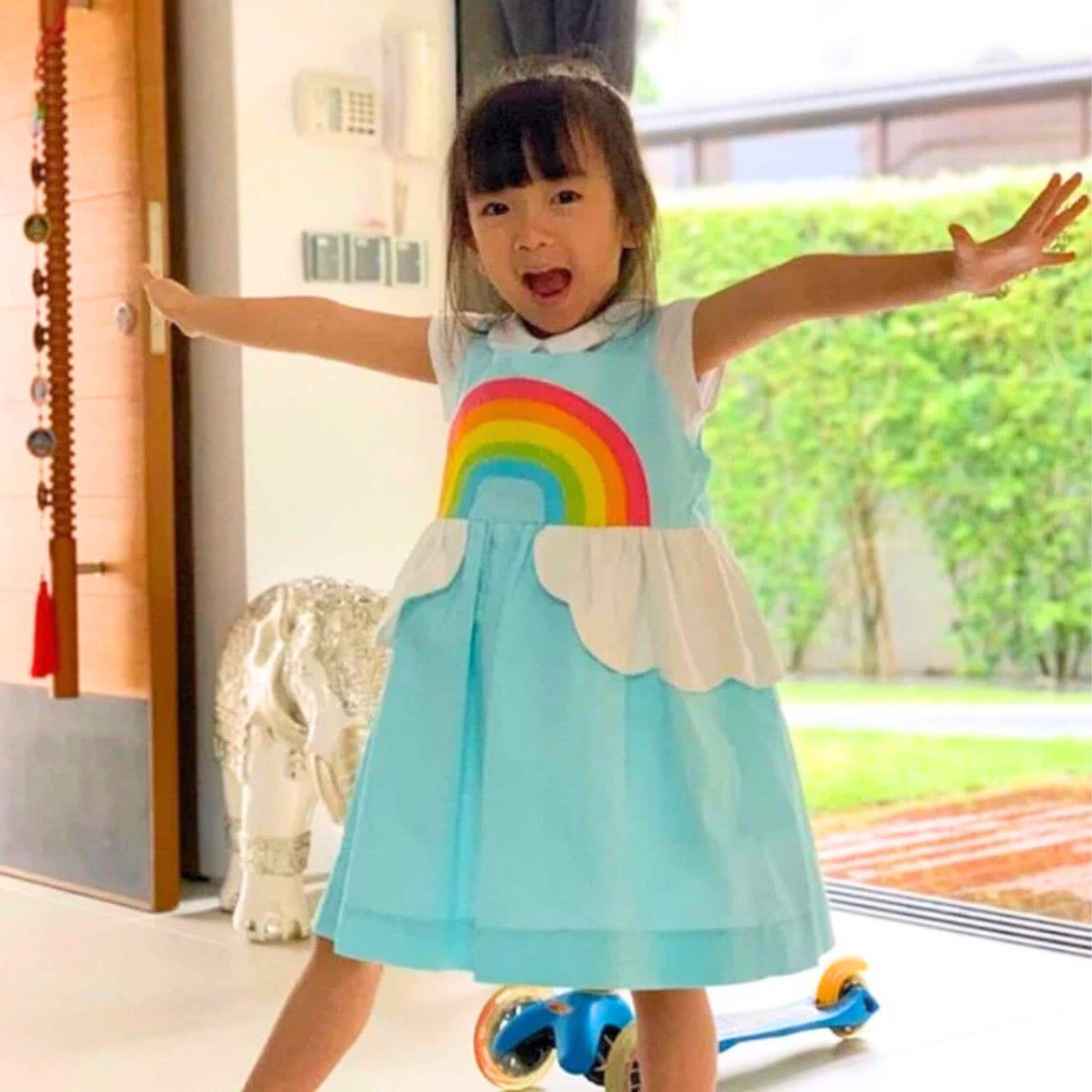 Rainbow Dress Rainbow Birthday Party Dress Girls Blue Sky Rainbow Sundress Blue Cotton Rainbow Dress Little Girl Rainbow Sky Party Dress Rainbow Dress Rainbow Birthday Party Dress Girls Blue Sky Rainbow Sundress Blue Cotton Rainbow Dress Little Girl Rainbow Sky Party Dress