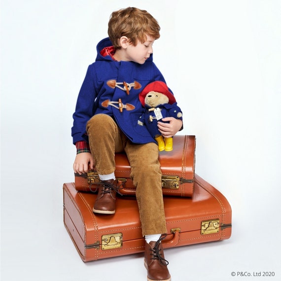 Paddington Bear Duffle Coat Children's Classic Blue Wool Toggle