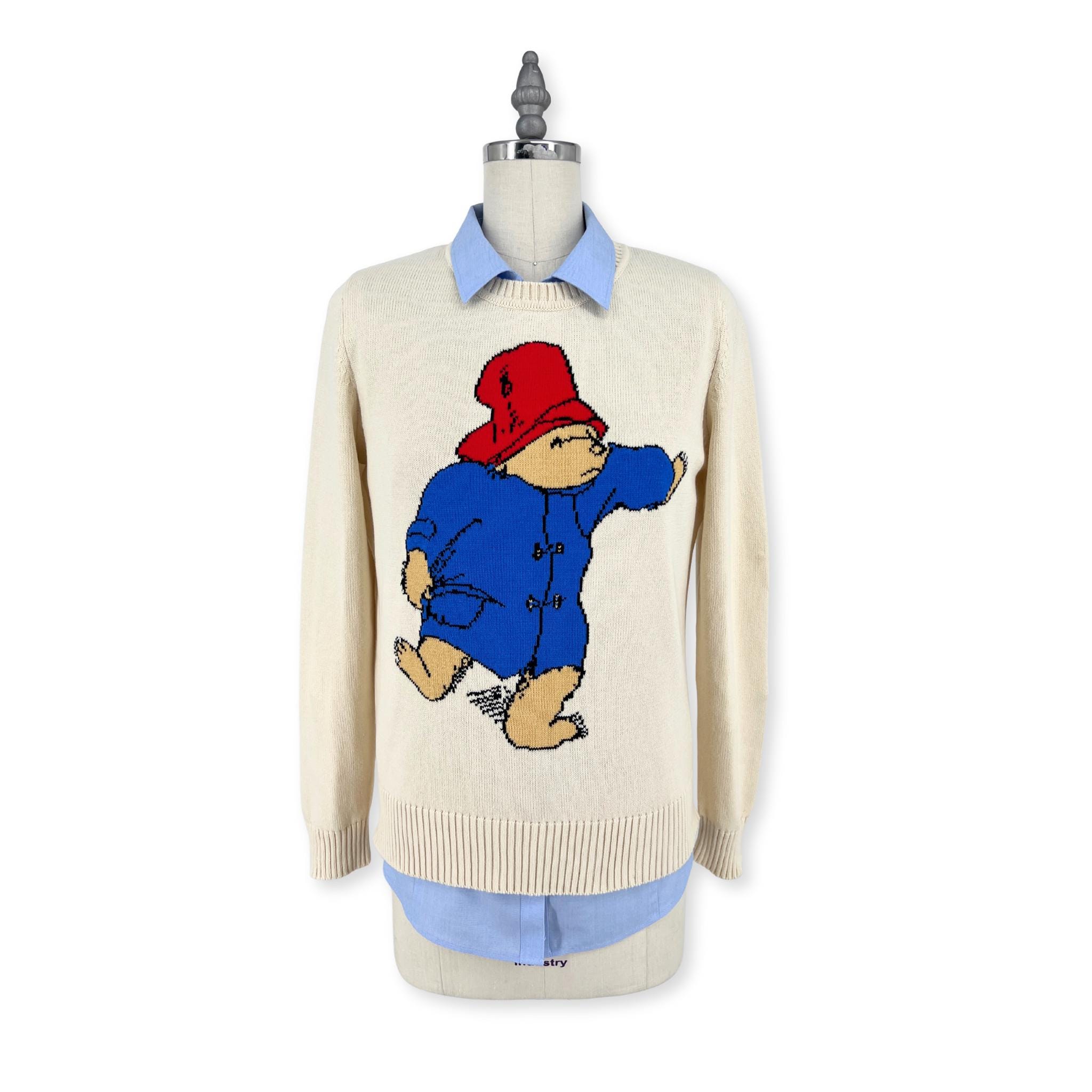 Adult Paddington Bear Sweater, Classic Paddington Pullover, Red