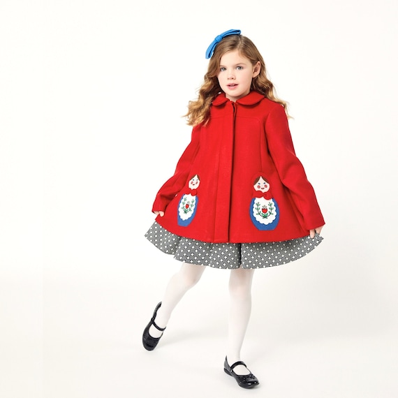 girls winter dress coat SDJMa Toddler Girls Dress Coat Jacket Kids Long Sleeve Button Trench Pocket Long Winter Peacoat Outerwear
