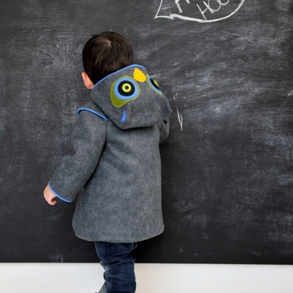 Little Grey Owl Boys Coat