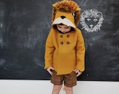 Childs Ferocious Felt Lion Coat