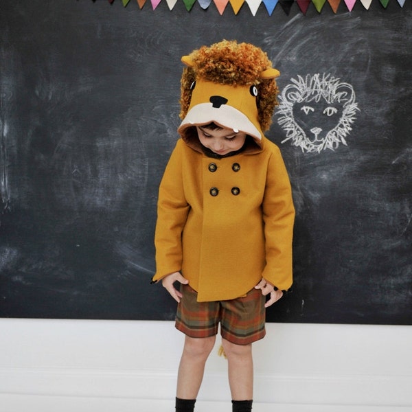 Childs Ferocious Felt Lion Coat