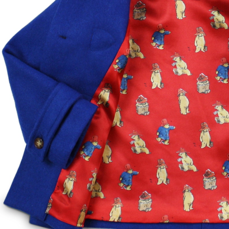 Paddington Bear Duffle Coat, Children's Classic Blue Wool Toggle Coat, Kids Paddington Bear Jacket, Heirloom Gift, Christmas Gift image 4