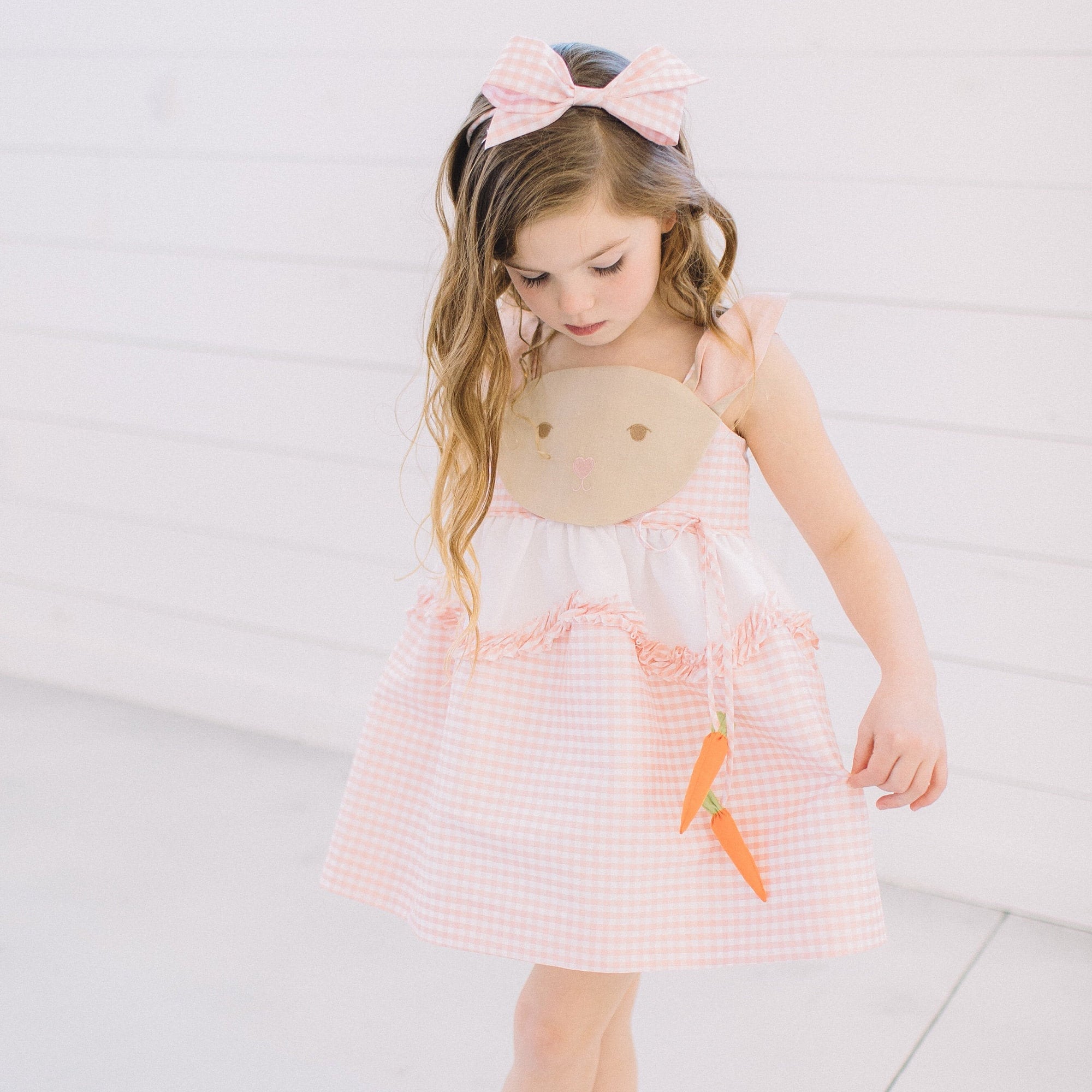 Bunny Dress Pink Gingham Bunny Dress Bunny Rabbit Birthday - Etsy