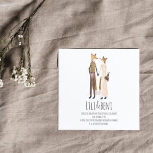 Fuchs Hochzeitseinladung - Personalisiertes Printable von Zizush