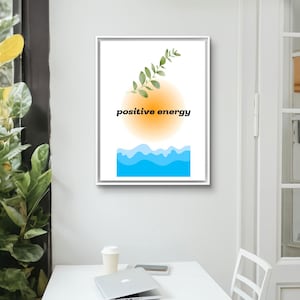 Positive energy - Meditation Wall Art, Nature Wall Art, Minimalist Wall Art, Home Decor, Printable Wall Art, Digital Download