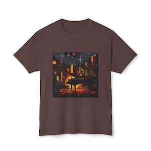 Jazz Piano Graphic Tee | Cool Jazz Musician Shirt | Retro Piano Jazz Gift for Music Lovers | Musician Aesthetic Shirt