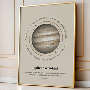 Jupiter Ascendant, Cosmic Jupiter Poster, Planetary Art Print, Space Poster, Celestial Wall Art, Wisdom Planet, Solar Decor