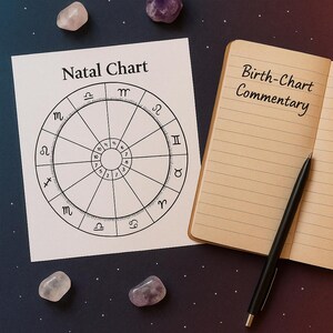 Commento personalizzato del tema natale • Interpretazione del tema natale di 500 parole • TXT e DOCX • Consegna in 24 ore