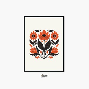 Instant Digital Download, Art illustration,Nordic Abstract Flower Photography Print: Scandinavian Wall Art (Digital Download)
