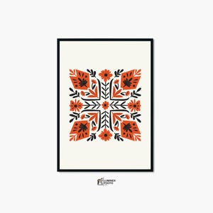 Instant Digital Download, Art illustration,Nordic Abstract Flower Photography Print: Scandinavian Wall Art (Digital Download)
