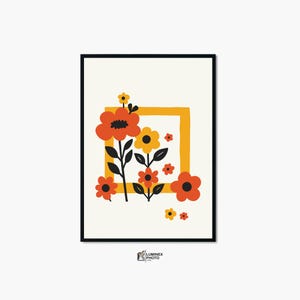 Instant Digital Download, Art illustration,Nordic Abstract Flower Photography Print: Scandinavian Wall Art (Digital Download)
