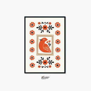 Instant Digital Download, Art illustration,Nordic Bird Art Print: Abstract Scandinavian Photography (Digital Download)