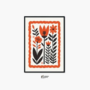 Instant Digital Download, Art illustration,Nordic Abstract Flower Photography Print: Scandinavian Wall Art (Digital Download)