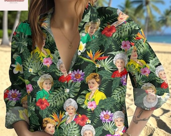 Golden Girls Women Casual Shirt, Dorothy Rose Blanche Sophia Shirt, Golden Girls Tropical Shirt, Retro TV Show Shirt, Funny Grandma Shirt