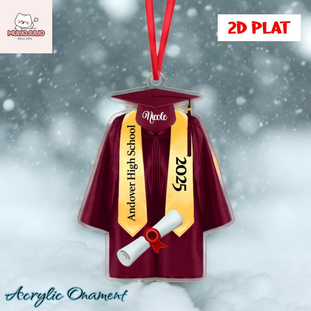 Personalized Class of 2026 Graduation Acrylic Ornament - Custom Name ...