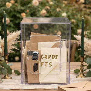 Custom Wedding Card Box with Names & Date Personalized Reception Card Holder Wedding Memory Box Wedding Gift for Couple Wedding Decor