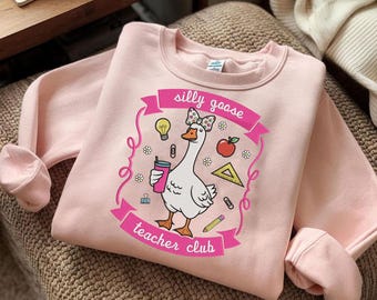 Silly Goose Teacher Club Embroidery Design, Teacher club Embroidery File, Silly goose Stitch File, Teacher Appreciation Gift