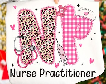 Nurse Practitioner Valentine PNG, NP Sublimation Design, Leopard Print Nursing Valentine, Medical Nurse Practitioner (Digital Download)