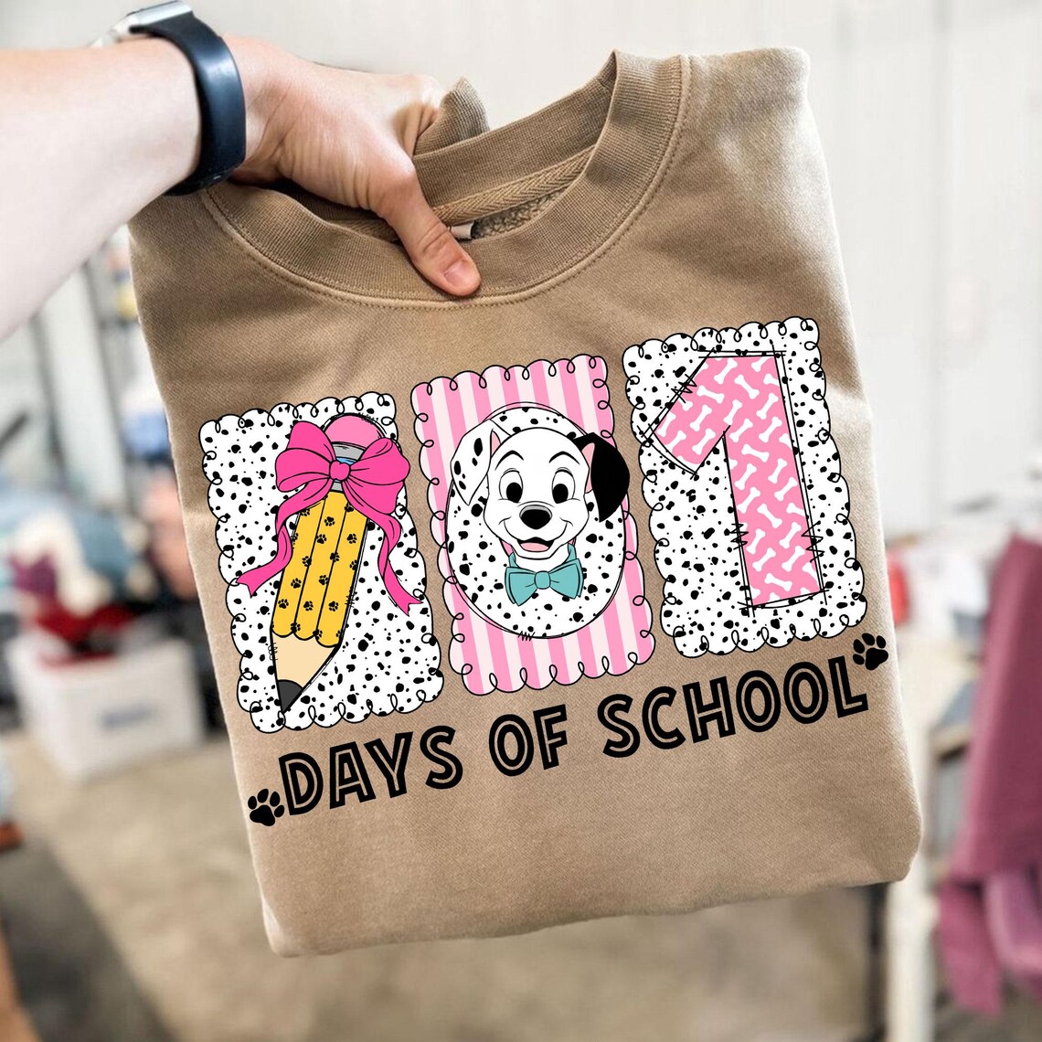 Dalmatian 101 Days of School PNG, Back to School Teacher Gift Design ...
