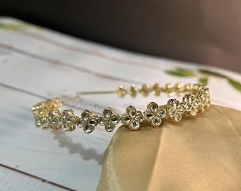 Kundan Wedding Wear Headband/Indian Bridal Mathapatti/Sangeet Ceremony Jewelry