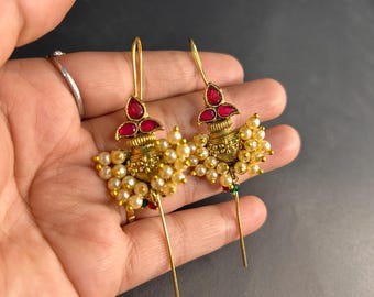 Traditional Wear Bugadi Earrings/Ear Cuff/Lightweight Earrings/Kemp Jewelry