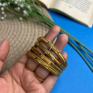 Indian Brass Bangle Set: Traditional Wedding Jewelry