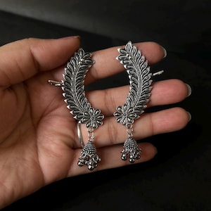 Oxidized Bugadi Earrings/Maharashtrian Earcuff/Earjacket
