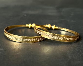 Gold Plated Adjustable Bangle Set/Indian Bridal Jewelry/Gift For Her