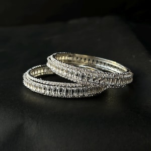 American Diamond Bangles Set/Indian Jewelry/Festive and Wedding Wear