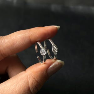 Silverpläterad tåring för kvinnor/Traditionell justerbar bichiya/Mehandi-smycken för bröllop