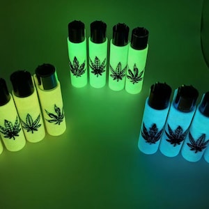 Clipper - Lighter covers 4-piece Set - Marijuana Edition - Glow in the Dark