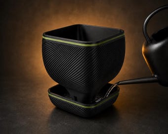 Zelfwaterende vierkante bloempot | 3D-geprinte plantenpot met waterreservoir | Maten S–XL