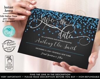 Turquoise Save Date Etsy