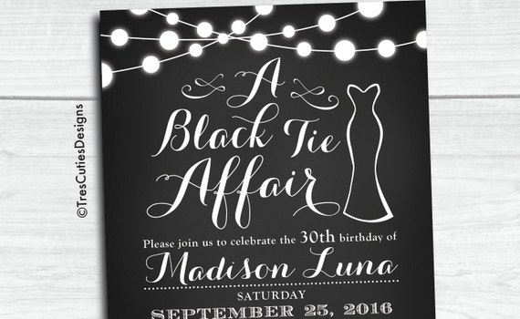 black and white tie affair