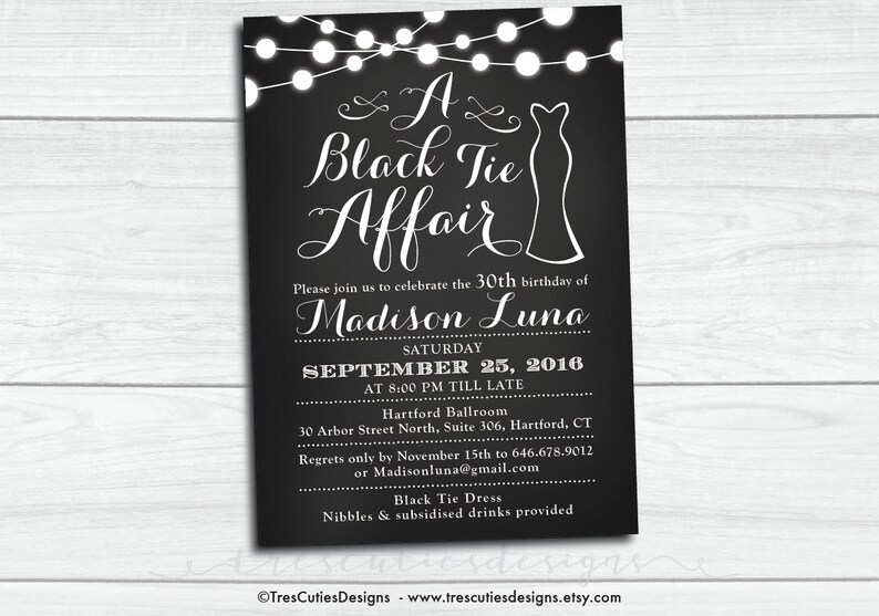 what does black tie mean on an invitation