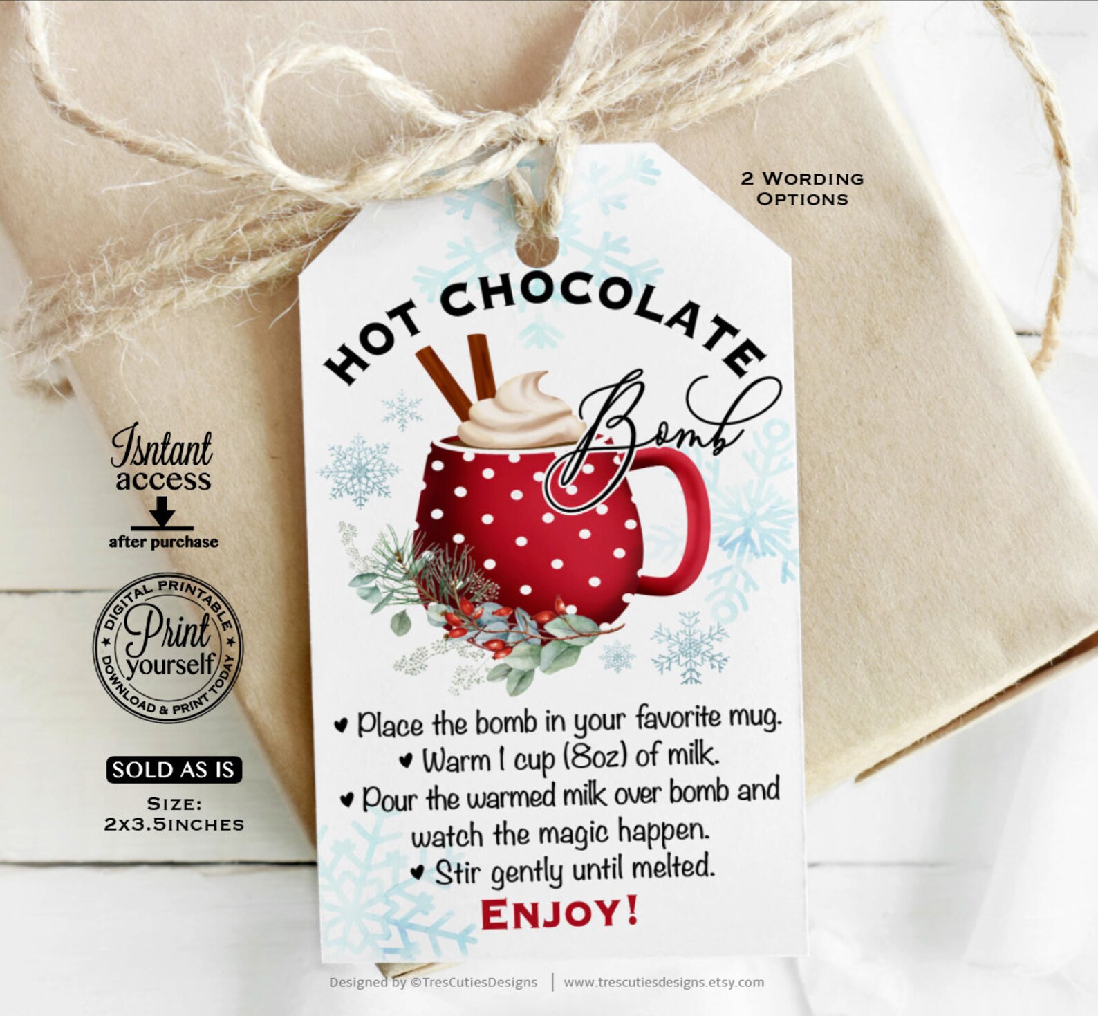 hot chocolate bomb with mug