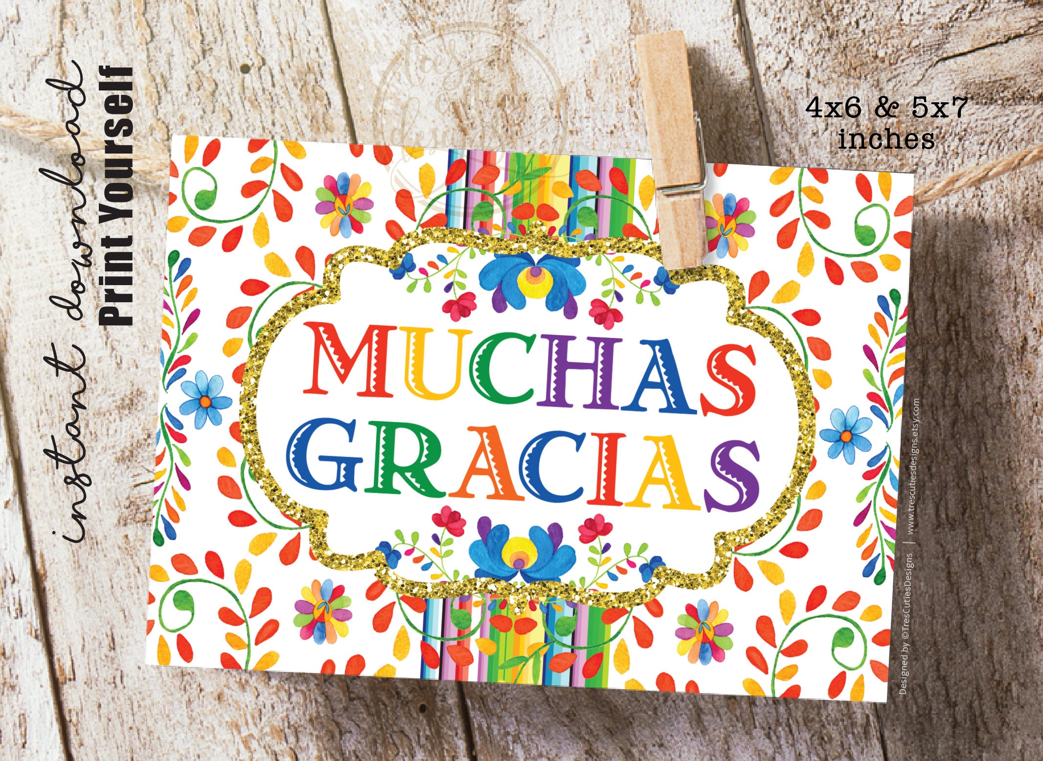 Mexican Fiesta Birthday Thank You Card Fiesta Birthday | Etsy